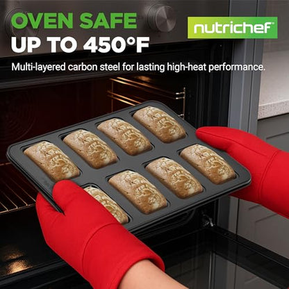 NutriChef 42-Piece Ultimate Nonstick Bakeware Set - Carbon Steel Baking Pans, Everyday Baking Tools, Oven Mitts, & More - Ideal for Baking Delicious Savory & Sweet Treats - Complete Set for Bakers - size: 42-Piece Set