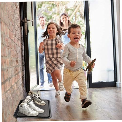 Boot Trays for Entryway, 2PCS 18x14 Inch Shoe Tray Non Slip Shoe Mat Waterproof Boot Mats for Entryway, Square Mat Tray for Indoor Outdoor Style 2
