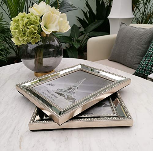 Meetart 8x10 2 Pack Mirror Photo Frames Sets for Wall Pictures Decor or Table Stand - size: 8x10 2 Pack
