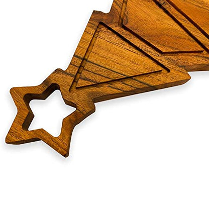 Sophia Art 100% Acacia Wooden Chopping Board, Butcher Block for Vegetables, Cafe and Restaurant, Serving Board,Charcuterie Board Cutting Board, Brown (Star Tree Board, 11"L x 9.75"W) - color: Star Tree Board, 11"L x 9.75"W