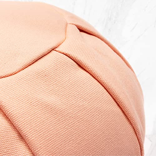 Myga Zafu Yoga Meditation Cushion with Washable Cover - Floor Cushion Pillow with Natural Buckwheat Filling - Soft Round Cotton Design for Meditating or Pranayama Exercises - color: Pink