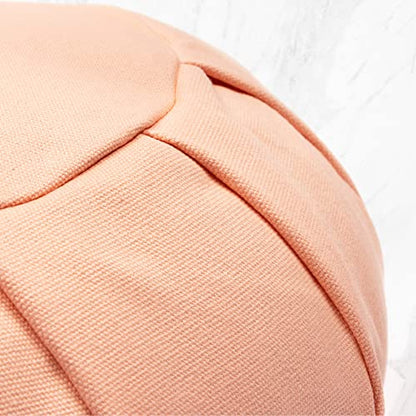 Myga Zafu Yoga Meditation Cushion with Washable Cover - Floor Cushion Pillow with Natural Buckwheat Filling - Soft Round Cotton Design for Meditating or Pranayama Exercises - color: Pink