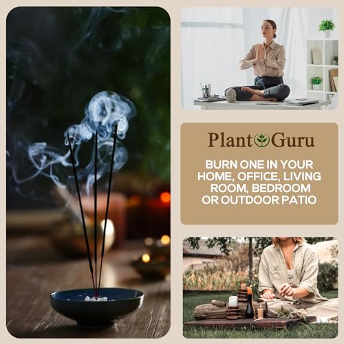 Lemon Eucalyptus Incense Sticks 11" - 1 Bundle 85 to 100 Sticks - Smooth and Clean Long Burn Time, 45 to 60 Minutes. (Pack of 2) - size: 185 Grams - 85 to 100 Sticks (Pack of 2)