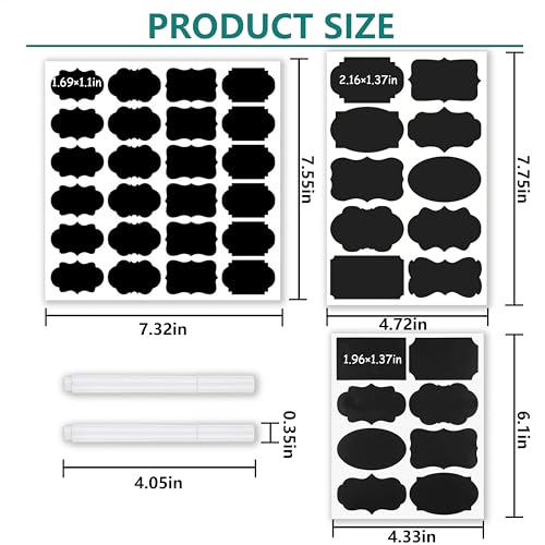 244pcs Chalkboard Labels with 2 Chalk Marker Removable Labels | Erasable Reusable labels for Jars, Craft Rooms,Storage, Pantry Containers and Storage Bin Organize Your Home Kitchen