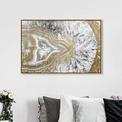 The Oliver Gal Artist Co.Abstract Framed Wall Art Canvas Prints 'Agate Geode Crystal' CrystalsAbstract Framed Wall Art Canvas Prints 'Agate Geode Crystal' Crystals54" x 36"Gold Frame1.0Count - size: 36"L x 54"W, style: Gold Frame