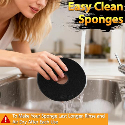 2Pcs Bar Salt Rimmer Sponges TonJin Black Replacement Sponge for Glass Rimmer, Margarita Salter, Lime Juice - size: Sponge for Salt Rimmer-Plastic
