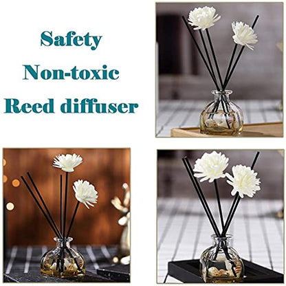 100PCS Reed Diffuser,7 Inch Aromatherapy Diffuser Black Fiber Sticks-Black Reed Diffuser Sticks for Home Office Spa and Bedroom - color: Black