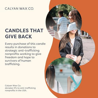Calyan Wax Co. Golden Cider & Nutmeg 3 Wick Scented Candle - 43 Hour Burn | Made in the USA Luxury Clean Soy Wax Candles - Long Lasting Large Glass Jar Candle for Home - 3 Wicks - 14.9oz - color: Golden Cider + Nutmeg
