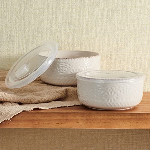 Pfaltzgraff Chateau Storage Bowls, 6 inch, Cream - style: Storage Bowls