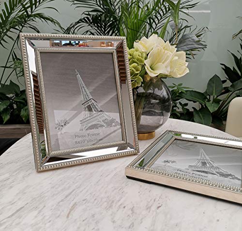 Meetart 8x10 2 Pack Mirror Photo Frames Sets for Wall Pictures Decor or Table Stand - size: 8x10 2 Pack