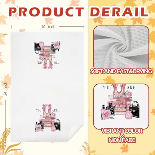 SPBL&L Pink and Black Bathroom Accessories - Set of 2, 16x24 inches Hand Towels for Women and Girly Bathrooms - color: Bathroom-you Are
