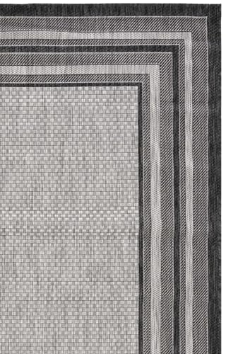 SAFAVIEH Courtyard Outdoor Accent Rug 2'3"x5', Light Grey CY8475-37612 - color: Light Grey/Black, size: 2'3" x 5' (Rectangular)
