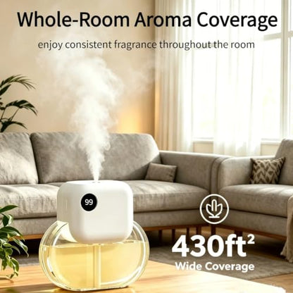 Aroma Diffuser with 170ML Essential Oil Set for Home,Rose Amber | Aromatherapy Diffuser with 6 Adjustable Mist Modes, 90 Days Long-Lasting Runtime, Ultra Quiet 35dB Operation, 7-Color Light - color: Yellow
