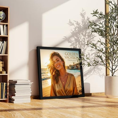 Vittanly Solid Wood 12x12 Picture Frames Set of 4, Black | 8x8 Picture Frame with Mat, Gallery Wall Frame Set, 12 x 12 Frame for Wall Hanging, Family, Pet, Christmas - color: Black, size: 12x12