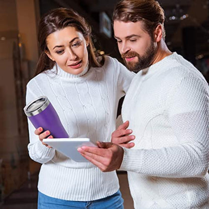DOMICARE 20oz Tumbler with Lid Stainless Steel Tumblers Bulk, Double Wall Vacuum Insulated Coffee Travel Mug Powder Coated Tumbler, 1 Count (Pack of 1) Purple - color: Purple, size: 1 count