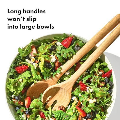 OXO Good Grips Beechwood Salad Servers – 2-Piece Set - style: Salad Servers