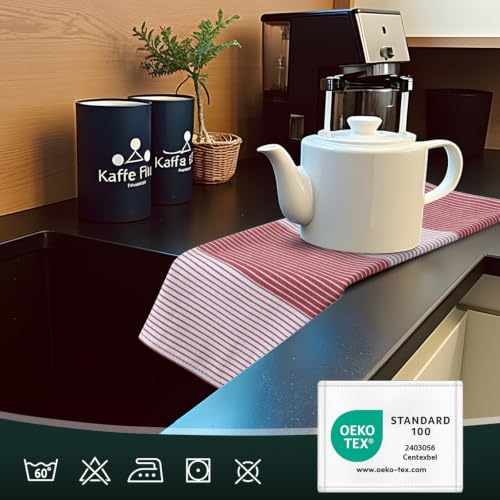 Homaxy Premium 100% Cotton Kitchen Towels 18"x28", 4 Pack, Red | Large Kitchen Hand Towels, Soft and Absorbent Tea Towel, Dish Towels with Hanging Loops - color: Red, size: 18 x 28 - 4 Pack