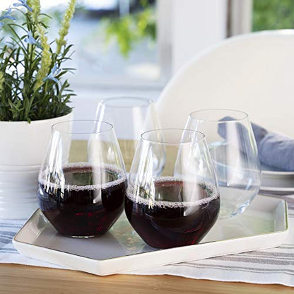 Spiegelau Authentis All Purpose Tumblers, Elegant Crystal Clear Stemless Glasses for Red and White Wines for Housewarming Gifts, Holiday Celebrations, Picnic, Home Bar, 22 oz, Set of 4 - style: XL tumbler