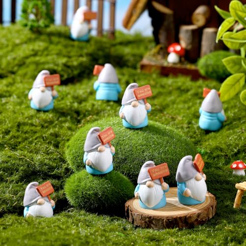 24 Pcs Mini Resin Gnomes Figurines Miniature Tiny Fairy Gnomes Figurines Inspirational Appreciation Gnome Statues with Motivational Word for Office Desk Table Employee Family Supplies(You Are Amazing) - color: Classic, style: You Are Amazing