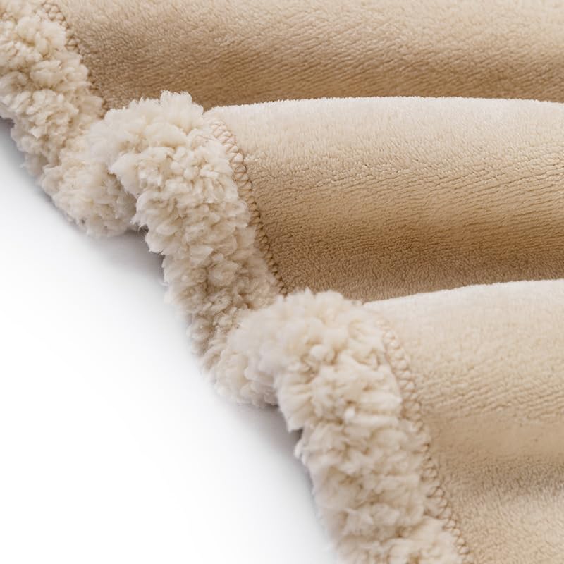 Waterproof Dog Blanket Reversible Pet Bed Cover Puppy Fluffy Cream Blankets Leakproof Sofa Couch Cover Cat Pet Blanket for Warm Washable-S - color: Cream, size: S-71*100cm(28*40in)