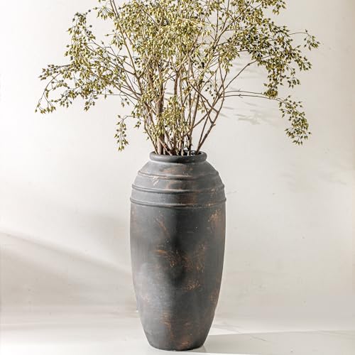 Large Ceramic Flower Vase,12.87 Inch Tall Vase for Home Decor | Farmhouse Decorative Vase for Living Room, Shelf, Entryway,Office,Tabletop Styling,Centerpieces,Housewarming Gifts - color: 101-4-12.87in