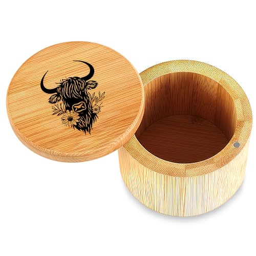 Small Trinket Box, Jewelry Box, Salt Cellar, Ring Holder, Home Room Kitchen Decorations, Ring Earrings Necklace Organizer Holder Vintage Wooden Box! (Cow) - color: Cow