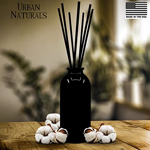 Reed Diffuser Set, Crisp White Linen - Bathroom Shelf Décor - color: Crisp White Linen-black