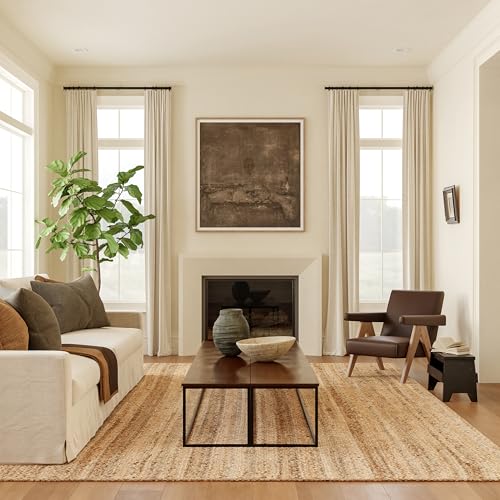 nuLOOM Rigo Natural Solid Flatweave Area Rug, 6' Square - color: Natural, size: 6' x 6' (Square)