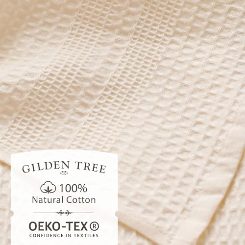 GILDEN TREE Waffle Bath Sheet Large Bath Towels Quick Dry Thin Body Towels, 40x80 Oversized Bath Towels for Adults, Classic Style (Cream) - color: Cream, size: Bath Sheet