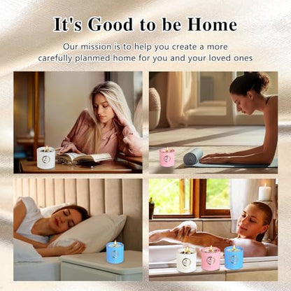 3 Pack Scented Candles Gift Set for Women – Lavender, Ocean, Rose Soy Candles with Crystals & Seashells, 70-Hour Total Burn Time, Aromatherapy Candle Set for Home Decor, Mother’s Day Birthday - size: 3 Pack