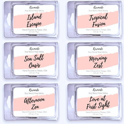 Spring Summer Scent Wax Melts Wax Cubes - Scented Wax Melt Variety Pack for Wax Warmers - Kermode Natural Aromatherapy Fragrance - Long Lasting & Clean - Bulk Assorted Safe Melting Soy Tarts