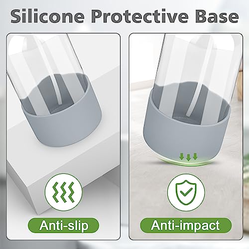 Rionisor Glass Spray Bottles with Silicone Sleeve Protection, Empty 16 oz Refillable Containers, Reusable Spray Bottles with Adjustable Nozzle for Hair, Cleaning Solutions, Essential Oils 1 Pack Grey - color: Grey, style: 1 Pack