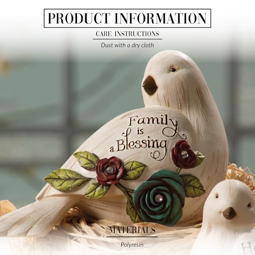 Pavilion Gift Company 41043 Simple Spirits Family Bird Figurine, 4-Inch,Beige