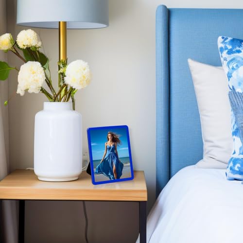 Bluesun 5x7 Picture Frame Blue, Glass, Touch Screen, Wall & Table Top - color: Blue, size: 5x7（1 Pcs）