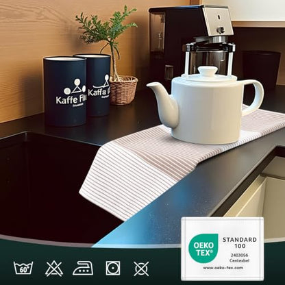 Homaxy Premium 100% Cotton Kitchen Towels 18"x28", 6 Pack, Khaki | Large Kitchen Hand Towels, Soft and Absorbent Tea Towel, Dish Towels with Hanging Loops - color: Khaki, size: 18 x 28 - 6 Pack