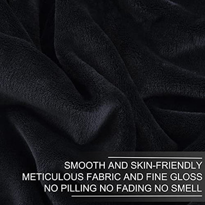 Polar Fleece Blanket Twin Size Lightweight Throw for The Bed Extra Soft Brush Fabric Super Warm Sofa Blanket 66" x 90"(Black Twin) - color: Charcoal Grey, size: Twin (90-Inch-by-66-Inch)