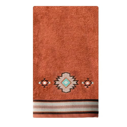 SKL Home Southwest Sunset 100% Cotton Premium Bath Towel, 470 GSM, Embroidered, Soft & Absorbent, Rust - color: Southwest Sunset, style: Bath Towel