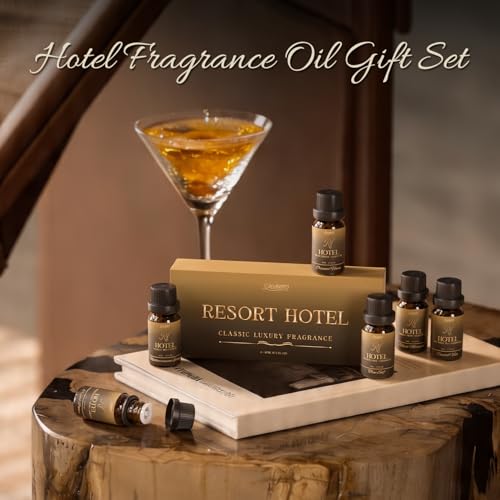 SALUBRITO Hotel Diffuser Oils Gift Set, Hotel Essential Oil for Diffuser, Luxury Fragrance Oils Inspired By 5-Star Classic Hotel Scents, Gift for Women & Men, Candle, Soap Making Scents - color: Gold