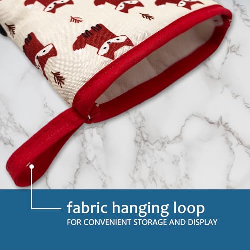 Cute Fox Mini Silicone Oven Mitts 2-Pack Set, Heat Slip Resistant Kitchen Gloves, Soft Short Oven Mittens for Safe Cooking Baking Grilling - color: Cute Fox