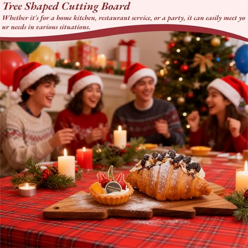 Ciieeo Christmas Tree Charcuterie Board Christmas Tree Board Christmas Tree Cheese Board Xmas Cutting Board for Christmas Home Kitchen