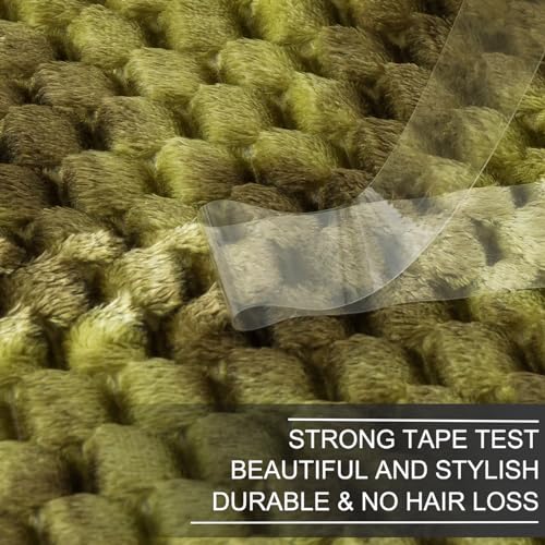 Richave Twin Size Fleece Blanket,Premium Lightweight Anti-Static 66x90 Inches 3D Clouds Stylish Jacquard Velvet Plush Bed Blanket for Twin/Twin XL Extra Long Bed, Tie-dye Olive Green - color: Olive Green, size: Twin (90-Inch-by-66-Inch)