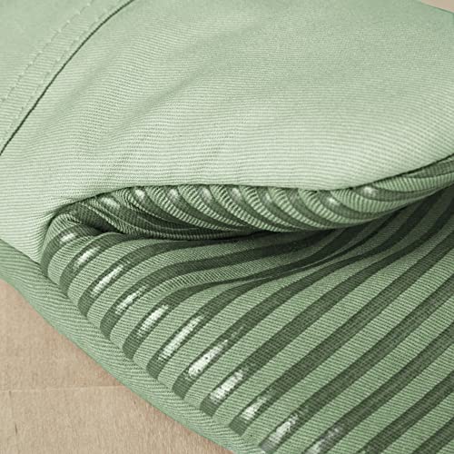 KitchenAid Beacon Two-Tone Non-Slip Mini Oven Mitt Set, Pistachio/Graphite Green, 5.5"x8", 2 Piece - color: Pistachio/Graphite Green
