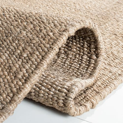 SAFAVIEH Natural Fiber Collection Accent Rug - 2'6" x 4', Grey, Handmade Boho Fringe Woven Jute, Ideal for High Traffic Areas in Entryway, Living Room, Bedroom (NF368C) - color: Grey, size: 2'6" x 4' (Rectangular)