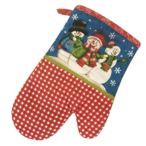 Kitchen Towel 5 Piece Linen Set 2 Towels 2 Pot Holders 1 Oven Mitt (X-Snowman) - color: X-snowman