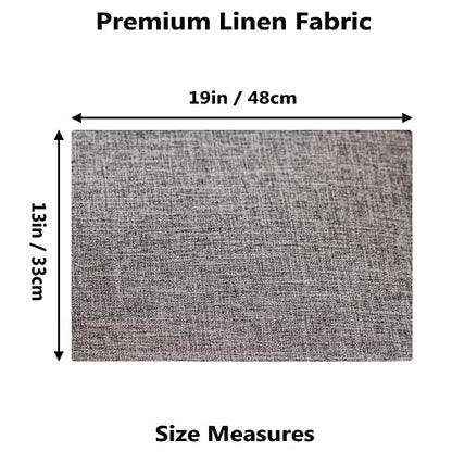 Home Brilliant Linen Placemats Set of 4 Heat Resistant Washable Placemats for Parties Buffet Dinner, 13 x 19 inches, Ash Grey - color: Ash Grey, size: Placemats 13" x 19", Set of 4