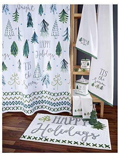 Avanti Linens - Fingertip Towels, Soft & Absorbent Cotton Velour, Holiday Bathroom Decor, Set of 2 (Christmas Trees Collection) - size: 2pc Fingertip Towels