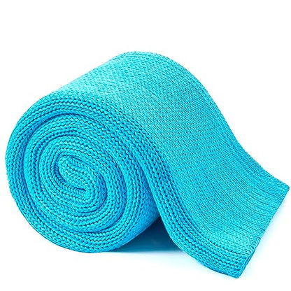L'AGRATY Knitted Weighted Blanket - 60"x80" 15lbs Cooling Chunky Knit Heavy Blanket for Adults Braided Crochet Throw Thick Cable Yarn Knit Decorative No Beads Evenly Weighted Machine Washable | No Beads Evenly Weighted Machine Washable Chunky Braided Croc