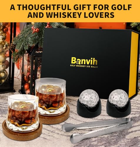 Whiskey Golf Stones Gifts Set Accessories for Men -Valentines Day Gifts for Him-Birthday Gifts for Men