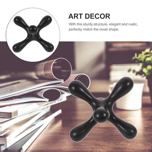 Lurrose Wear-Resistant Abstract Sculpture Craft Decor Modern Minimalist Geometric Figurine for Home Office Living Elegant Sturdy Decorative Accent for Table and Shelf Display