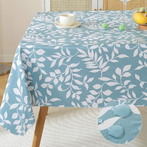 MATIRUG Heavy Duty Vinyl Tablecloth with Flannel Backed, Waterproof Oil-Proof - size: 70" x 52" (Rectangular)